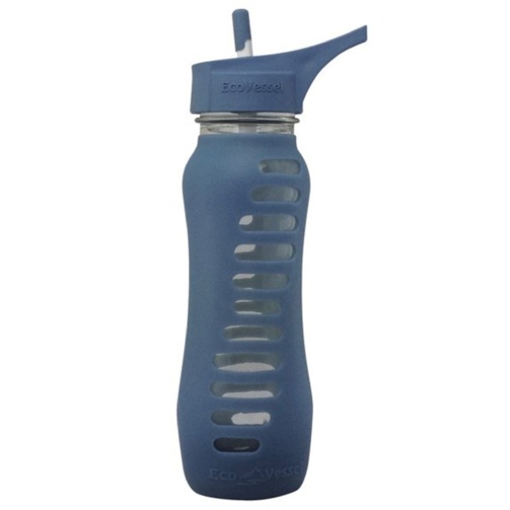 Eco Vessel Surf Glass Water Bottle with Protective Silicone Sleeve